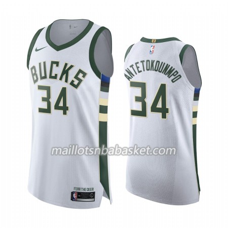 Maillot Homme Milwaukee Bucks Giannis Antetokounmpo 34 2019-20 Nike Association Edition Swingman